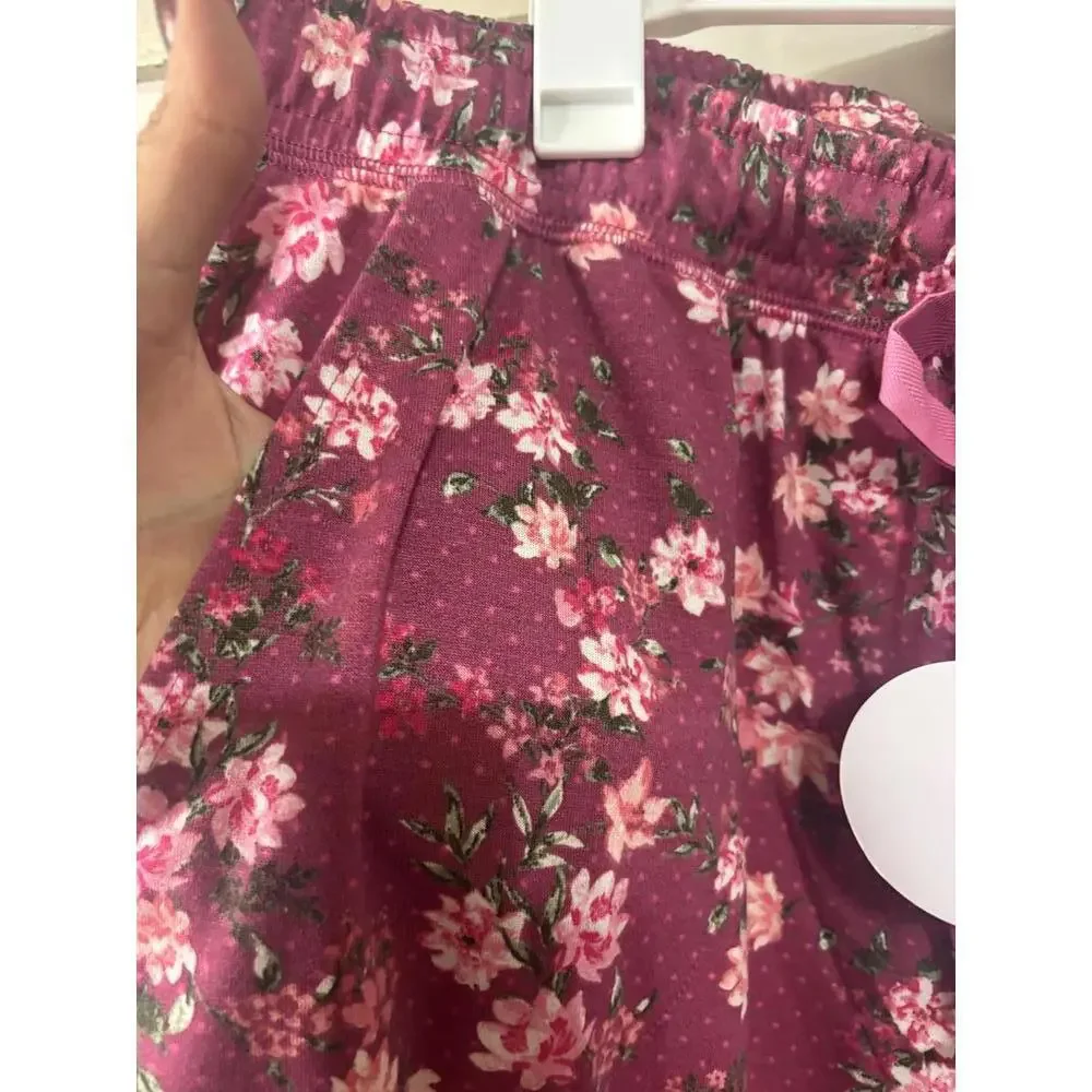 Lacey Chabert Floral Print Lounge Pants with Drawstring - Picture 3 of 6